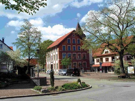 Marktplatz Kuchen mit Rathaus