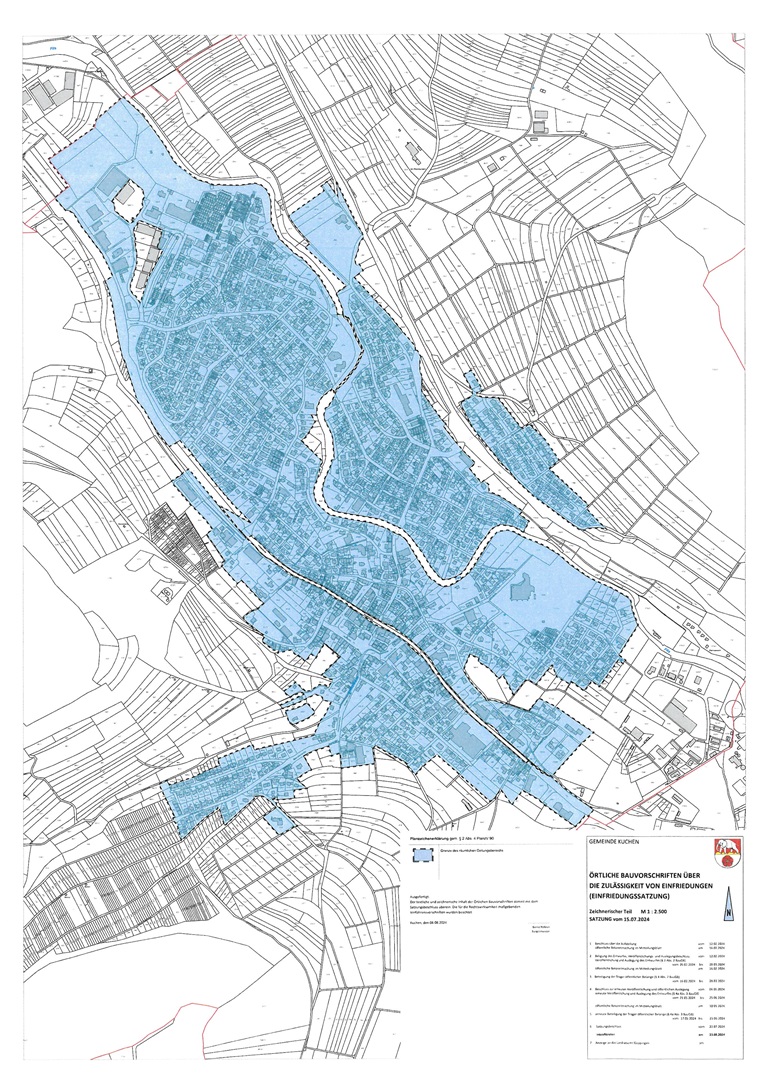 Lageplan Einfriedung