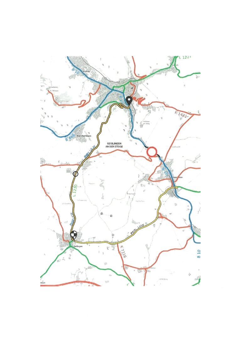 Plan B 10 - Geislingen - Amstetten - Umleitung