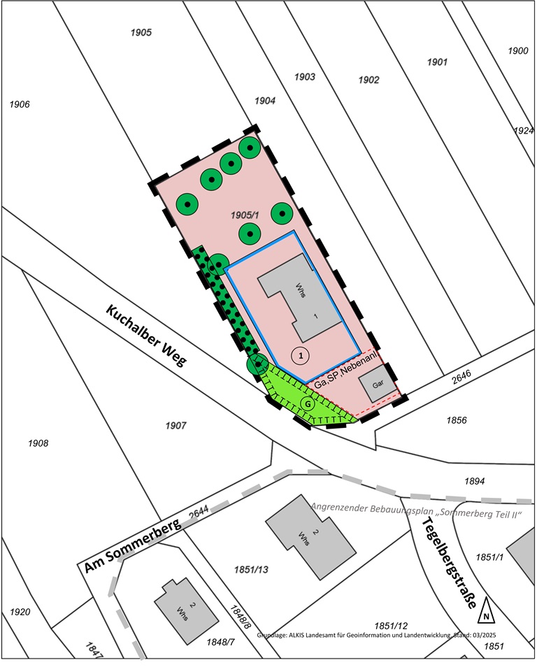 Lageplan Bebauungsplan Gänsstelle