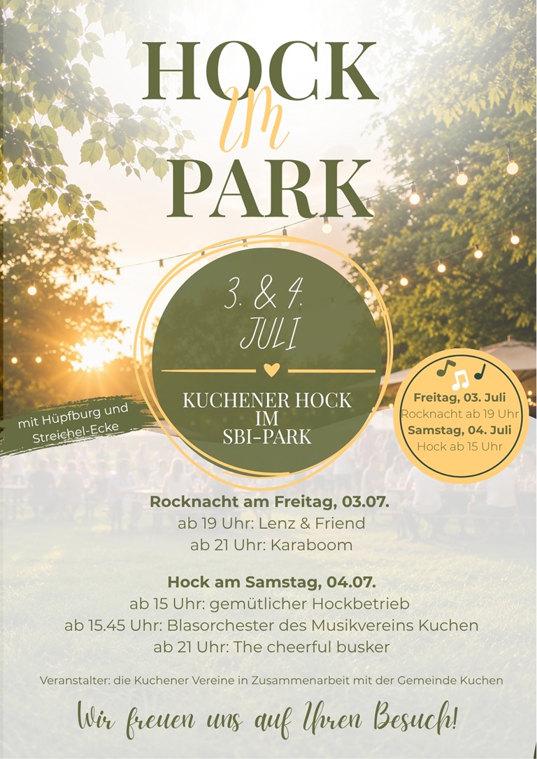 Programm zum Hockwochenende am 03. und 04.07.26