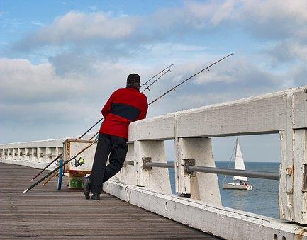 Angler am Meer